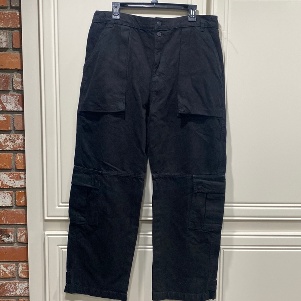New Free People We The Free Marx Slouchy Cargo Jeans black 32
